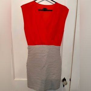 Shapeforming bodycon dress. Deep orange.